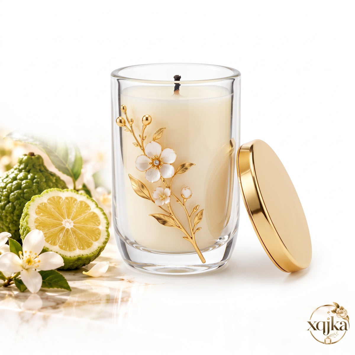 Bergamot Glass Scented Candle