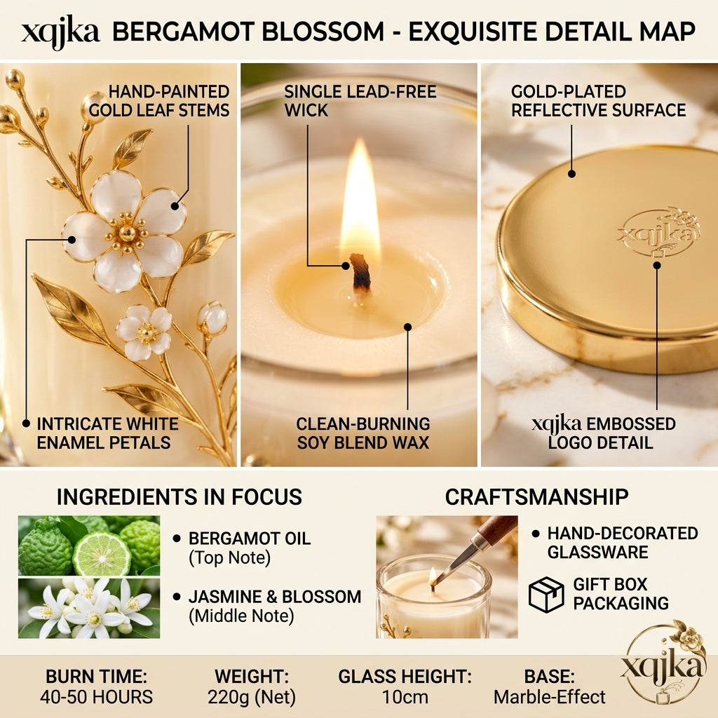 Bergamot Glass Scented Candle