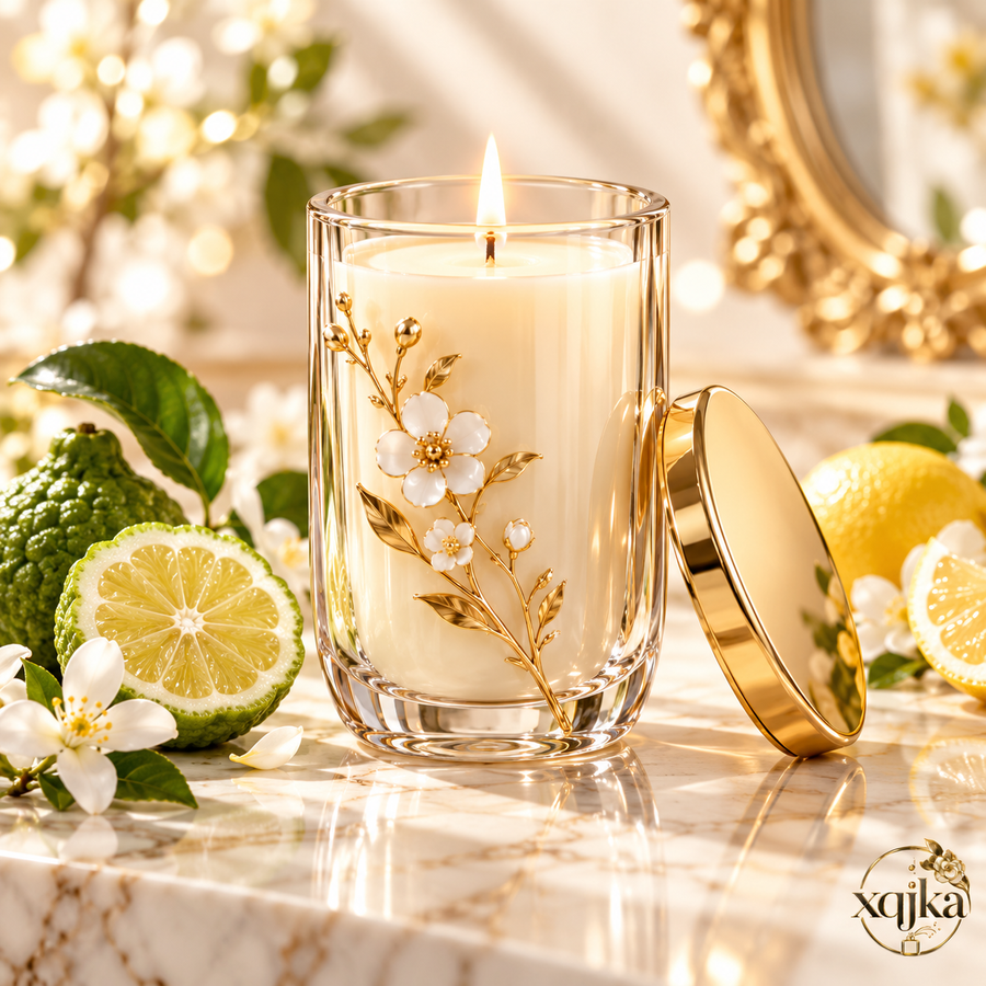 Bergamot Glass Scented Candle