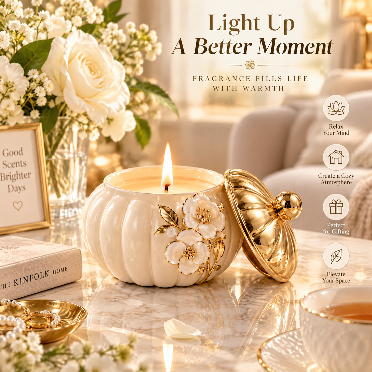 Fleur Flame Scented Candle