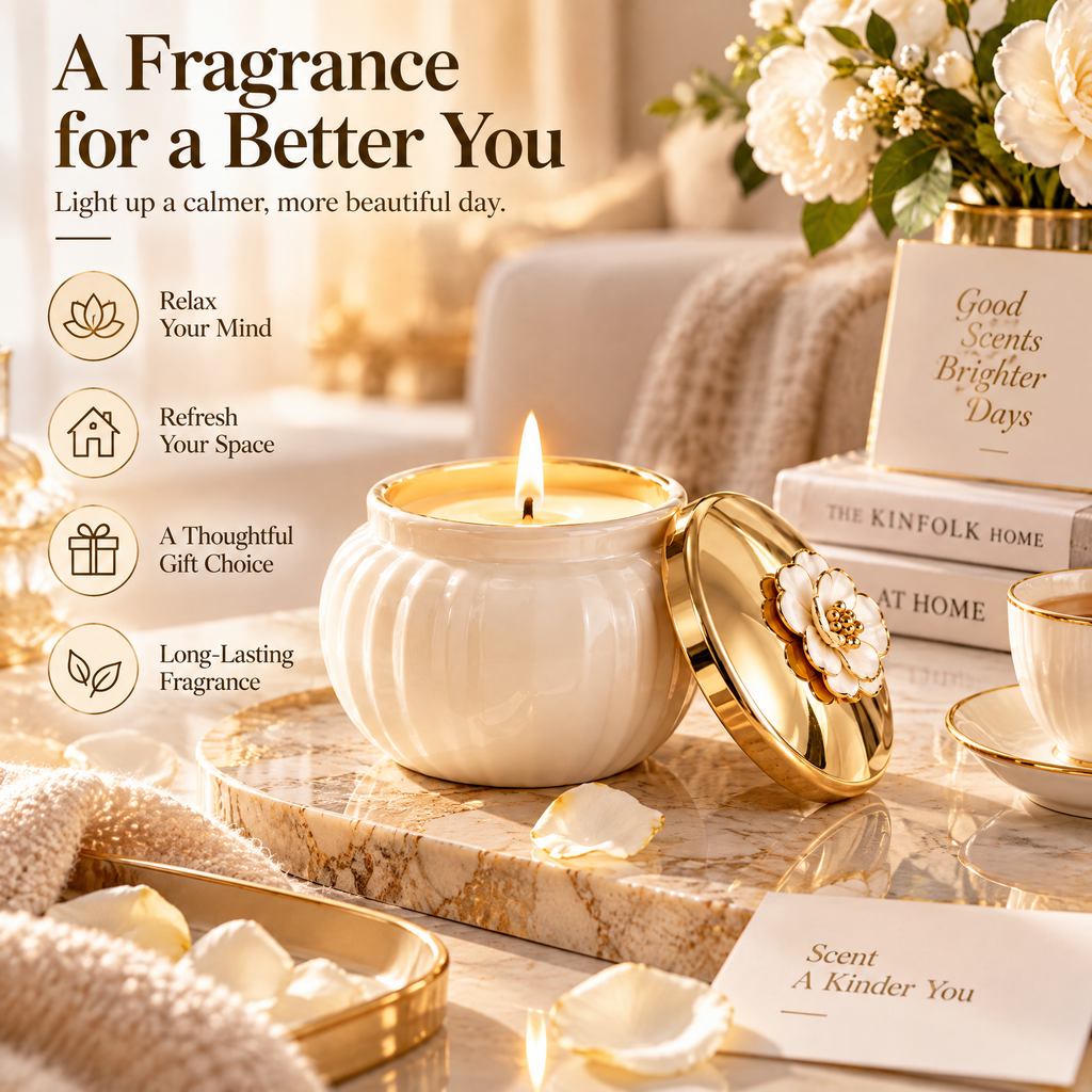 Camellia Cream Scented Candle